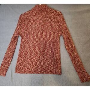 Austin Reed Multicolor 100% Silk Ribbed Lightweight‎ Stretch Turtleneck Women XL